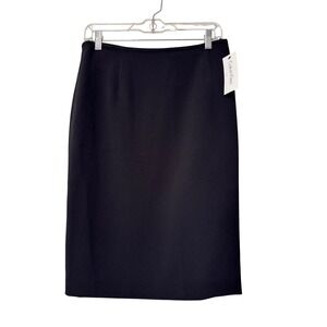 Calvin Klein Womens Black Pencil Skirt Suit Separate Knee Length Size 6